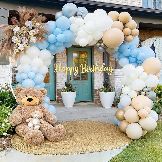 40 Pcs Light Blue Balloons, 12 Inch Pastel Macaron Blue Latex Balloons - Image 6