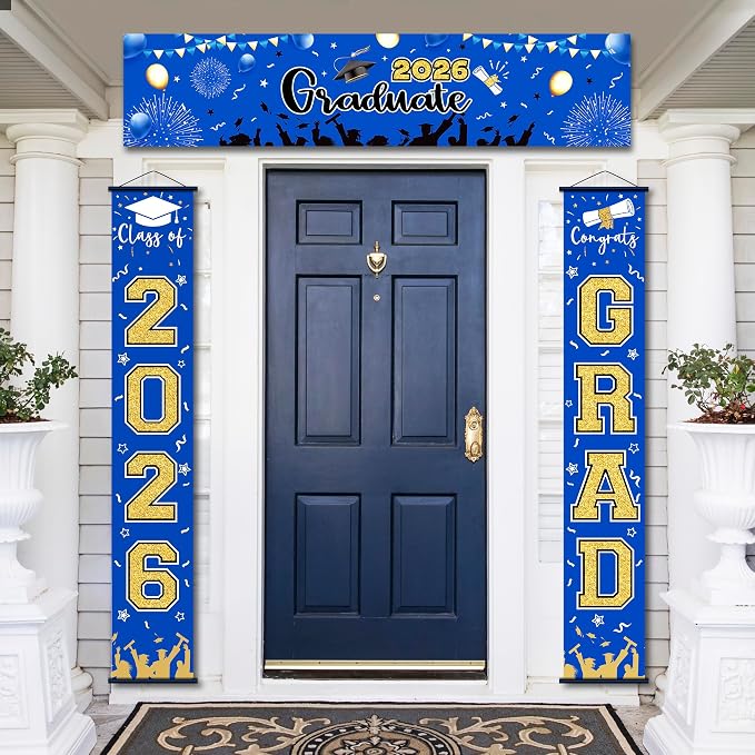 125 PCS Blue and Gold Graduation Party Decorations, 2026 Graduation Decorations - Image 5