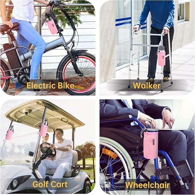 GEARV 2Pack Cup Holder for Bike, Scooter and Wheelchair, Water Bottle Holder - Image 5