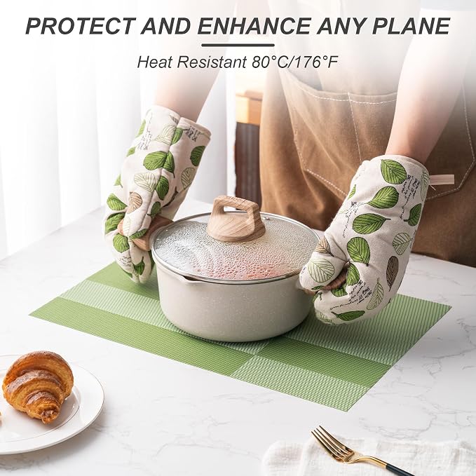 Placemats Set of 6 Washable Indoor | Outdoor Vinyl Place Mats - Image 4
