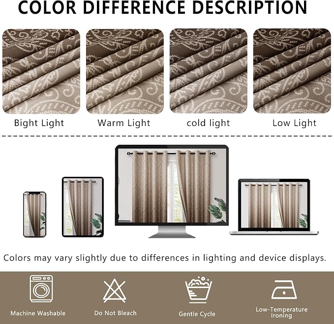 DWCN 100% Blackout Curtains for Bedroom - Image 8