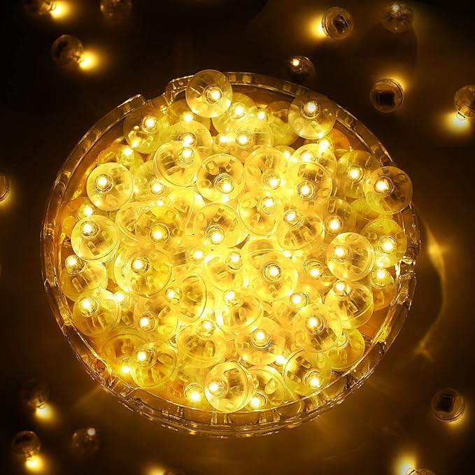 ZGWJ 50PCs Wram White Balloon Lights Mini, Battery Powered, Long Standby Time by ZGWJ