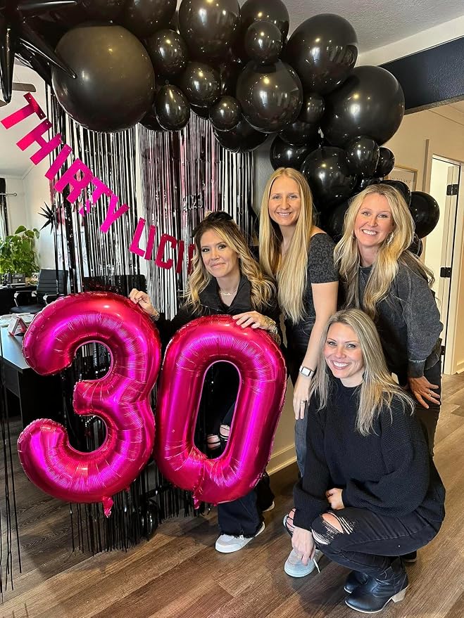 Hot Pink Number 30 Balloon 40 Inch - Image 2