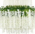 108Pcs Artificial Wisteria Flowers 3.6 Feet/Piece White Dense Artificial Fake by HanYun