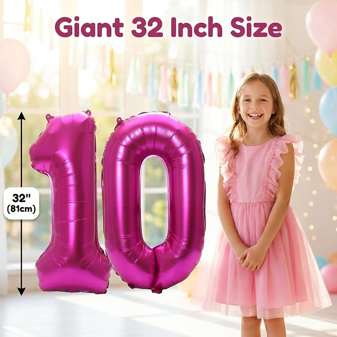 Number 10 Balloon Foil Mylar Balloons - Image 4