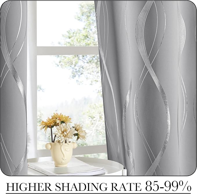 NICETOWN Kitchen Blackout Curtain Panels, Window Treatment Thermal Insulated - Image 4