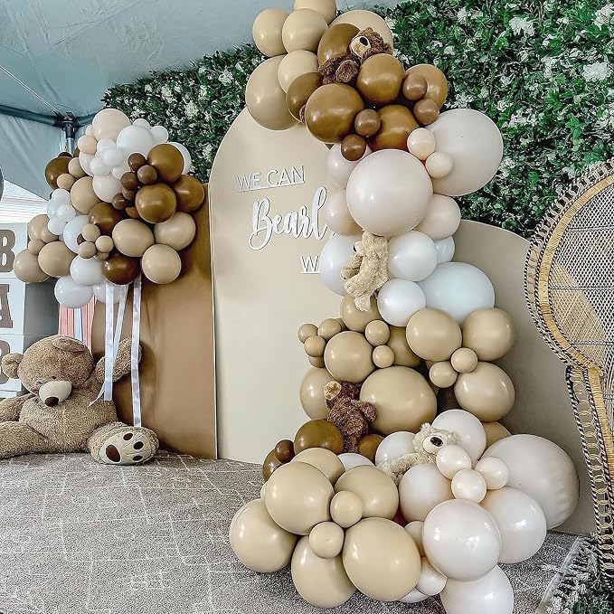 PartyWoo Brown Balloons 100pcs Boho Neutral Coffee Tan Fall Color | 12 Inch - Image 3
