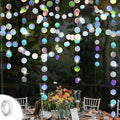 4 Pack Iridescent Party Decorations Holographic Circle Garlands | by Slofunife