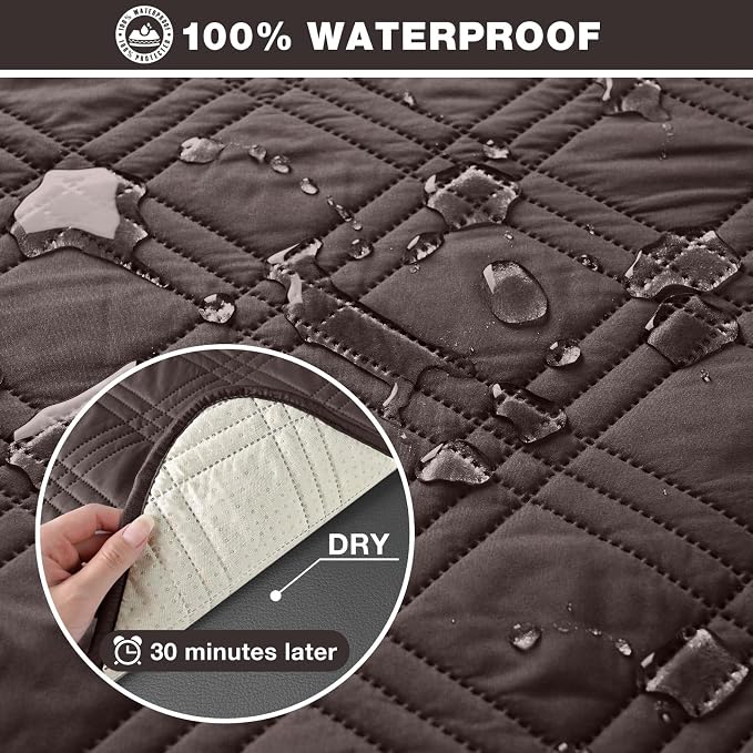 TAOCOCO 100% Waterproof Recliner Chair Cover, Non Slip Covers - Image 4