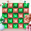 Green and Brown Square Foil Balloons 25 Pcs Metallic Green and Brown Balloons by Unknown