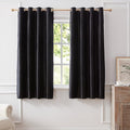 BULBUL Velvet Black Grommet Blackout Curtains 63 inch by ModernShinyVelvetCurtains