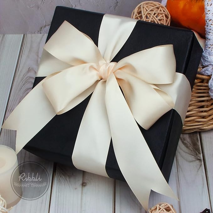 Ribbli Cream Double Faced Satin Ribbon, 1-1/2” x Continuous 25 Yards, Use - Image 3