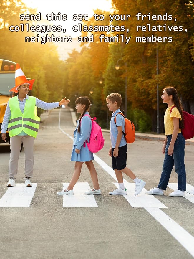 4 Pcs Halloween Adult Traffic Cone Hat Costume Funny Orange Construction Cone - Image 7