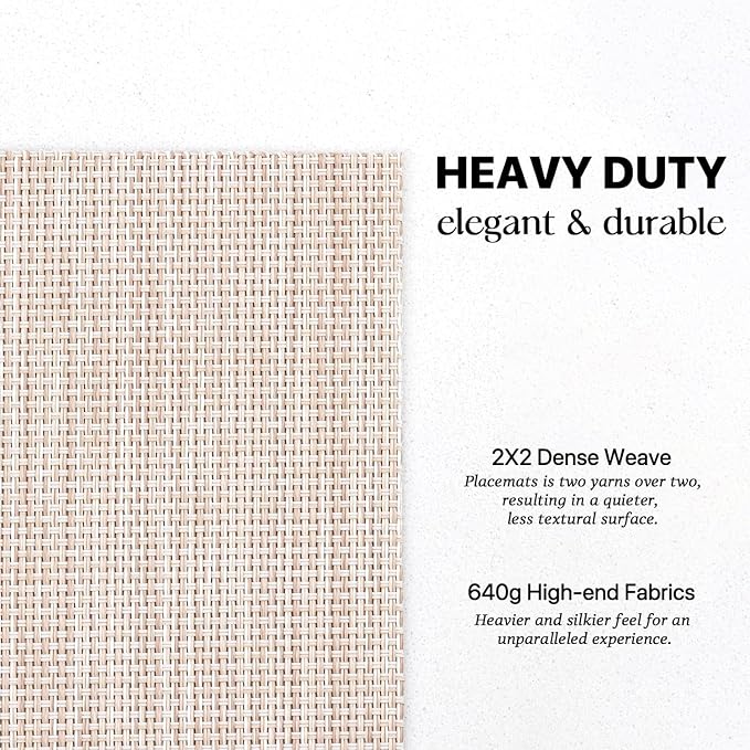 LEXMORE Placemats Set of 8 Vinyl/Plastic Woven Place Mats - Image 3