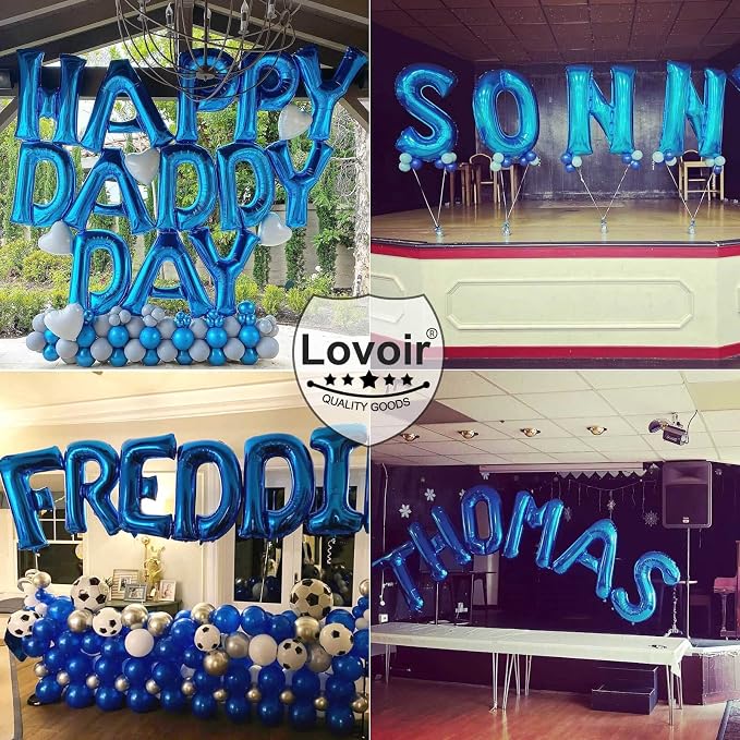 Lovoir 40 Inch Large Blue Letter D Balloons Big Size Jumbo Mylar Foil Helium - Image 7