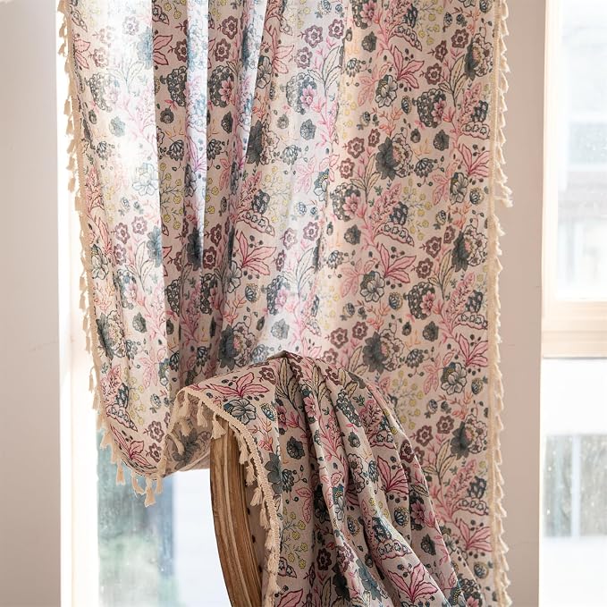 ENJOYBRIDAL Floral 96 Inch Curtains by ENJOYBRIDAL