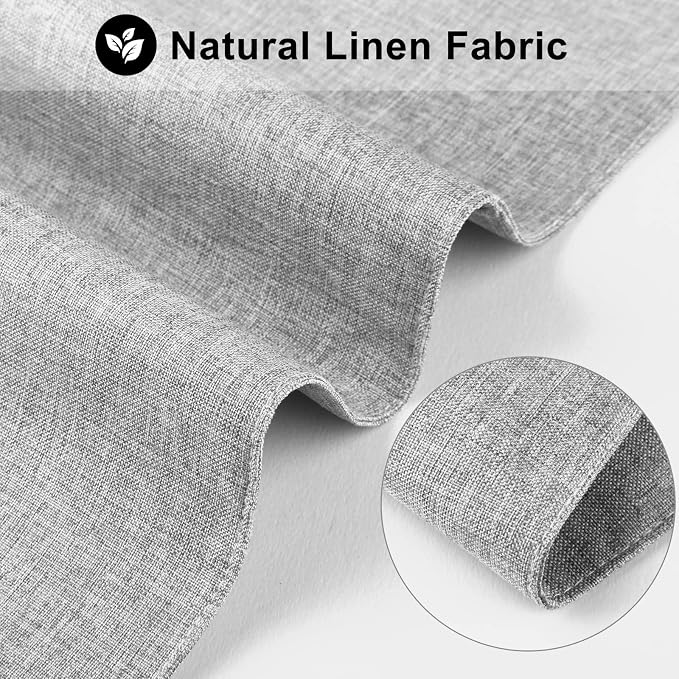 Cloth Placemats Set of 6, Cotton Linen Blend Machine Washable Durable Linen - Image 3