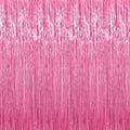 7 Pack 3.3 x 9.9 ft Pink Foil Fringe Curtains Streamers Party Decorations | by Crosize