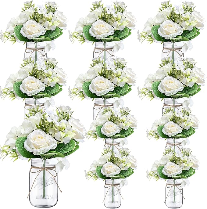 10 Sets Mason Jars Flower Table Centerpiece by Scawim