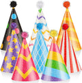 24PCS Colorful Birthday Party Cone Hats Glitter Paper Hat by Oitnlaughter