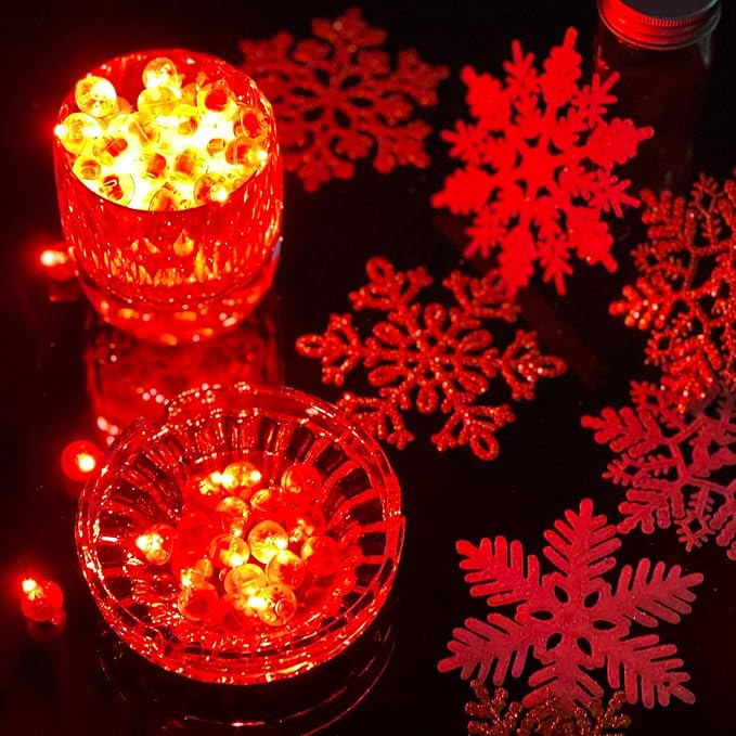 50pcs Red LED Balloon Lights, Mini Led Lights Small Round LED Ball Lamp - Image 4