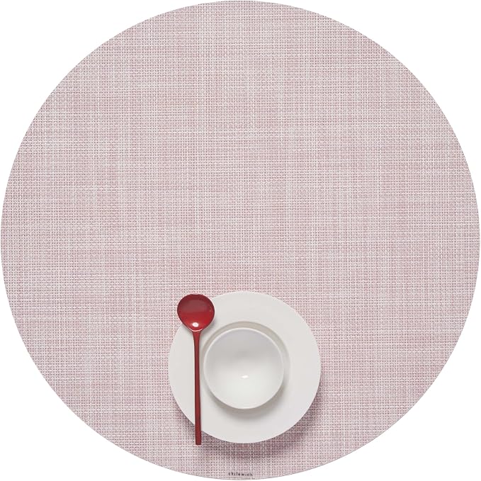 Chilewich Mini Basketweave Placemats, Round Woven Placemats Set of 4 | Reusable by Chilewich