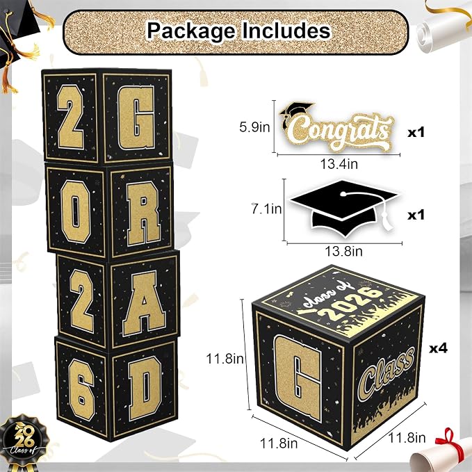 2026 Graduation Decorations, So Proud of You and Class of 2026 Grad Balloon - Image 2