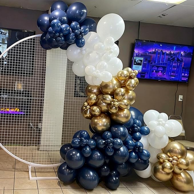 Blue and Gold Balloons Arch Kit, 18 12 10 5 inch, - Image 6