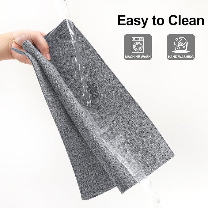 Homaxy Cloths Placemats for Dining Table Set of 6, Dark Grey | Heat Resistant - Image 7
