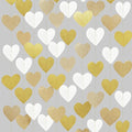 Heart Party Decorations Glitter Gold Champagne Gold White Paper Love Heart by pinkblume