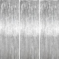 Voircoloria Silver Foil Fringe Backdrop Curtains, Birthday Party Decorations by Voircoloria