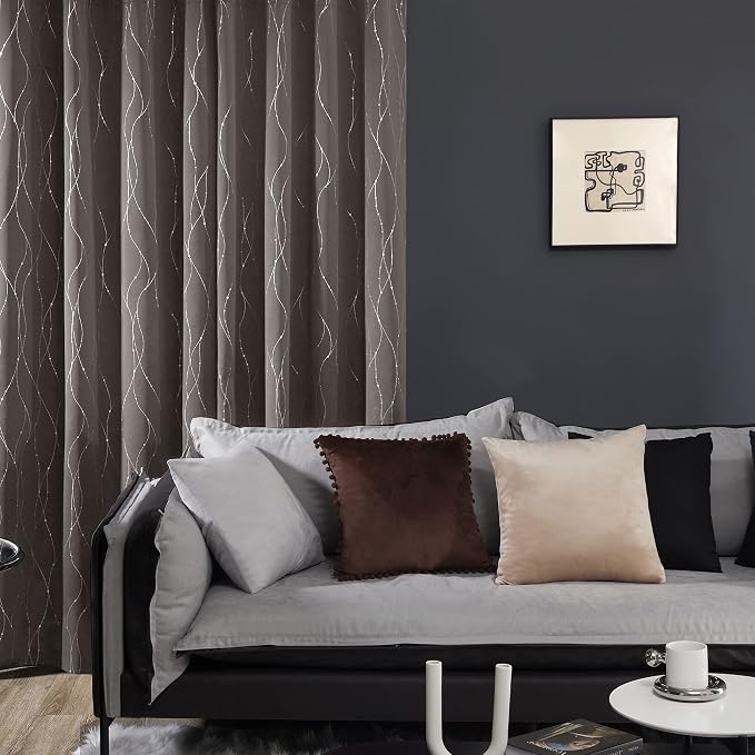 Deconovo Living Room Curtains 108 Inch Long, Thermal Insulated, Room Darkening - Image 3