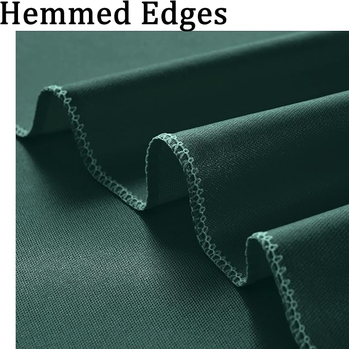 10x8 ft Wrinkle Free Hunter Green Backdrop Curtains - Image 4