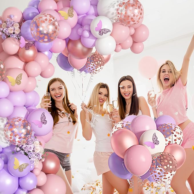 Ouddy Party Pink Balloon Garland Arch Kit - Image 5