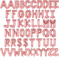 52 Pcs Rose Gold Letter Balloons, 16 Inch Foil Alphabet Letter Balloons by YOTHORN