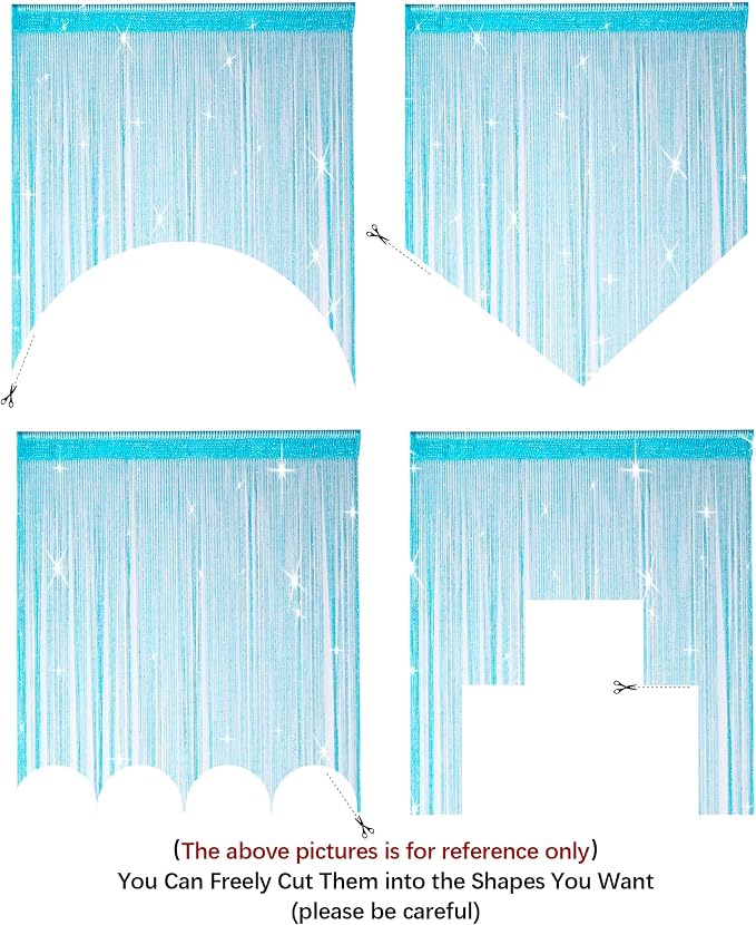 2 Pack 39 x 79 Inch Beaded Curtain String Door Curtains, Hippie Room Decor - Image 3