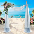 MDS Halloween Chiffon Draping Fabric - 2 Panel, 30" Wide x 20ft Long - Sheer Spooky Arbor & Canopy Drapery for Haunted House Backdrops, Party Ceilings, DIY Costumes & Themed Events - Baby Blue