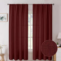 Tollpiz Short Linen Curtains Living Room Rod Pocket Semi Sheer Curtain Burlap by Tollpiz