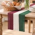 Artoid Mode Green Beige Red Farmhouse Rustic Table Runner 12x36 Inch | Holiday by ArtoidMode
