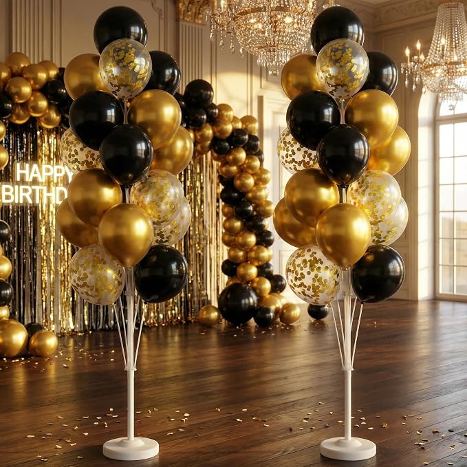 HIINS Black Gold Balloon Column Kit Set of 2 - Image 8