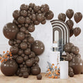 PartyWoo Dark Brown Balloons 152pcs Boho Coffee Neutral Color | 18 12 10 5 Inch by PartyWoo