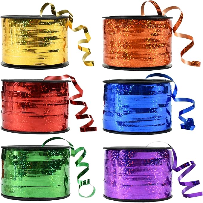BEISHIDA 6 Assorted Colors Curling Ribbons Balloon String Ribbons by Beishida