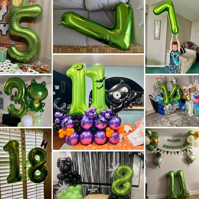 40 inch Number Balloon 0-9 Green Large Number 4 Balloons, Digital Balloons - Image 7