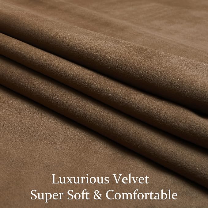 Velvet Brown Grommet Blackout Curtains 84 inch Length - Image 5