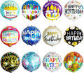 24 Pcs Happy Birthday Foil Balloons 18 inch Round Helium Floating Mylar Balloon by ASIYUHY