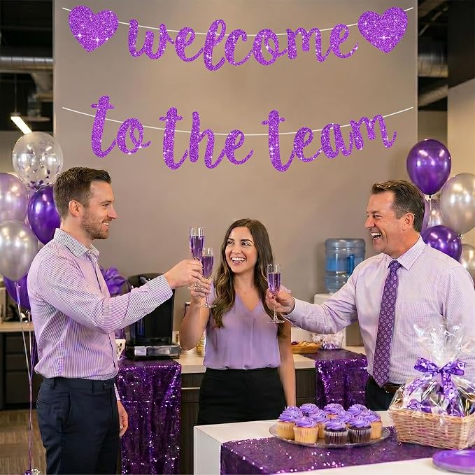 BEISHIDA Welcome to The Team Banner, NO DIY, Office Party Decorations - Image 4