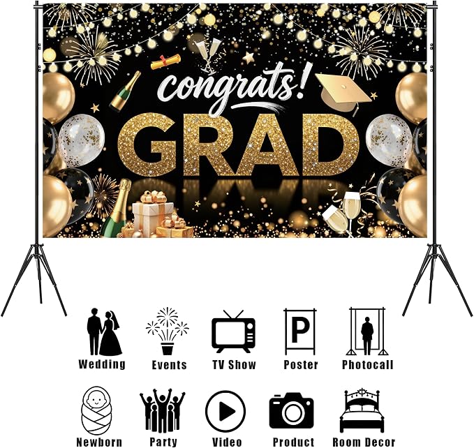 Class of 2026 Graduation Banner graduation photo Backdrop - Image 5