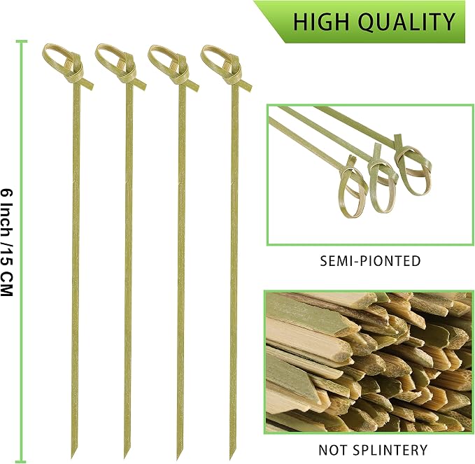 100 PCS Cocktail Picks 6 Inch, Fancy Toothpicks Tooth Picks - Image 2