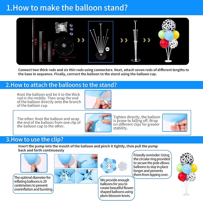 Toy Inspired Story Balloon Table Centerpiece Stand Kit 4 Sets - Image 3