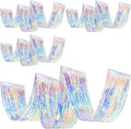 4 Pcs Iridescent 15ft Metallic Foil Ceiling Fringe Curtains by Breling